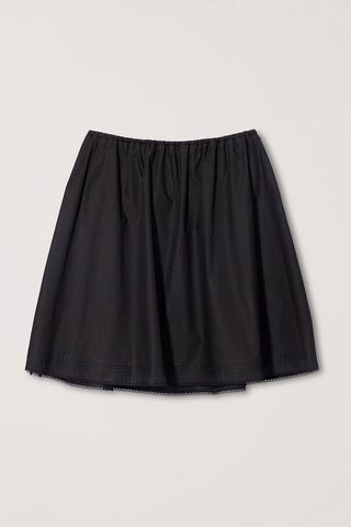 LACED MIDI FULL SKIRT BLACK