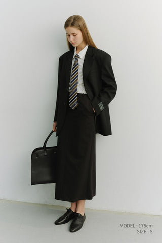 H-LINE MAXI SKIRT BLACK