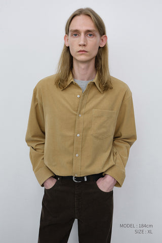 UNISEX CORDUROY SHIRT BEIGE