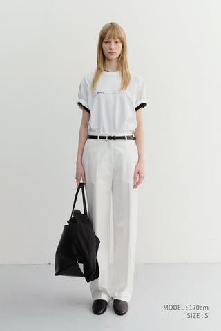 SUMMER STRAIGHT CHINO SLACKS WHITE