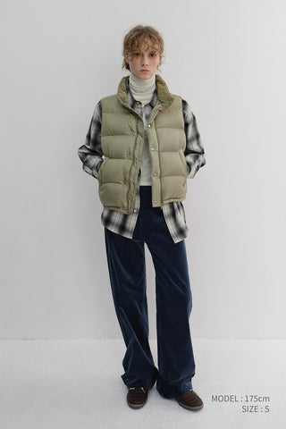 UNISEX GOOSE DOWN VEST SAGE GREEN