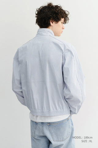 UNISEX SUMMER HARRINGTON JACKET SOFT BLUE STRIPE