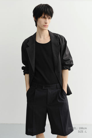 RELAXED SLEEVELESS TOP BLACK