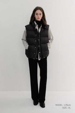 UNISEX GOOSE DOWN VEST BLACK
