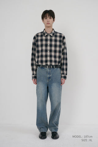 UNISEX WINTER FLANNEL CHECKED SHIRT BLUE