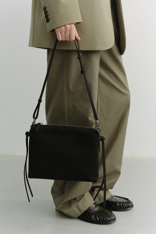 2-WAY SOFT TOUCH SUEDE BAG BLACK