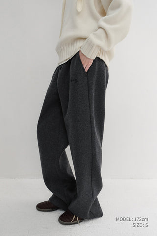 UNISEX JERSEY WIDE PANTS CHARCOAL GREY