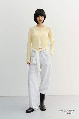 PAJAMA STRING PANTS WHITE STRIPE