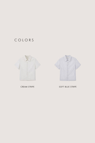 UNISEX HOLIDAY STRIPED SHIRT CREAM STRIPE