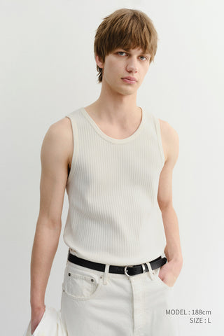 RELAXED SLEEVELESS TOP IVORY