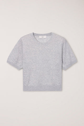 UNISEX LINEN CREWNECK KNIT MELANGE GREY
