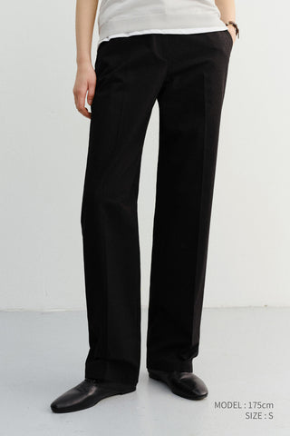 SUMMER STRAIGHT CHINO SLACKS BLACK