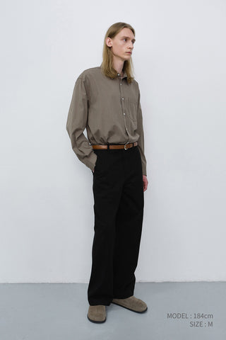 STRAIGHT CHINO SLACKS BLACK
