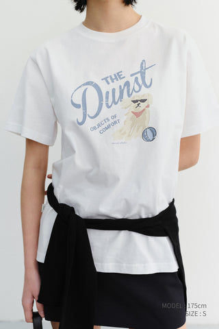 UNISEX DRAWING PUPPY T-SHIRT OFF WHITE