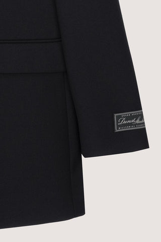 UNISEX 3 BUTTON WOOL BLAZER BLACK