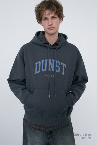 UNISEX ARCH LOGO HOODIE CHARCOAL GREY