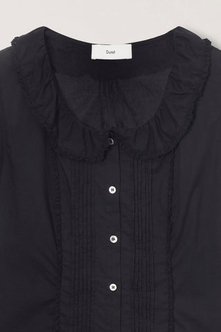 FRILL COLLARED BLOUSE BLACK