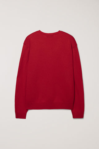 UNISEX CASHMERE V-NECK SWEATER RED