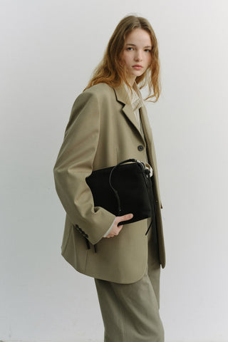2-WAY SOFT TOUCH SUEDE BAG BLACK