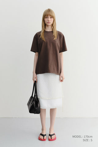 UNISEX GARMENT DYED T-SHIRT BROWN