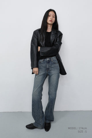 REFINED FLARED JEANS CLASSIC BLUE