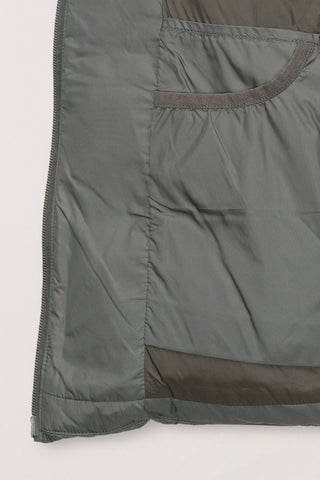 UNISEX HOODED VOLUME GOOSE DOWN JACKET GREYISH KHAKI
