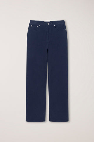 BRUSHED STRAIGHT JEANS NAVY
