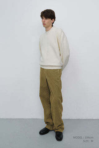 90S WIDE CORDUROY JEANS OLIVE GREEN