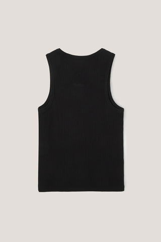 RELAXED SLEEVELESS TOP BLACK