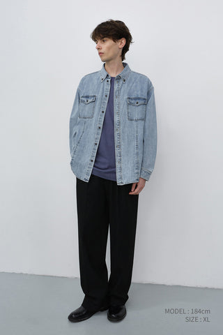 UNISEX CLASSIC DENIM SHIRT LIGHT BLUE