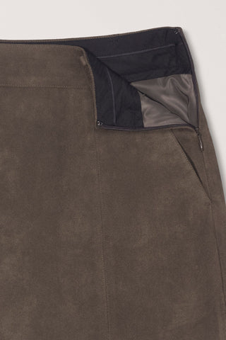 ALTER-SUEDE MINI SKIRT ETOUPE KHAKI