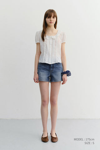 MINI DENIM SHORTS CLASSIC BLUE