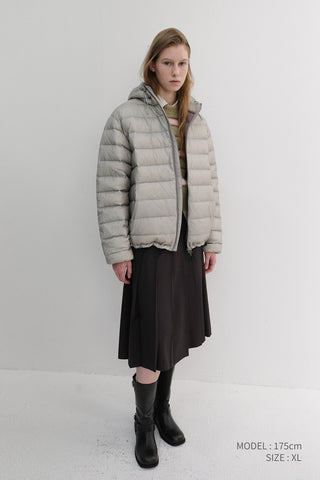UNISEX LIGHT GOOSE DOWN JACKET ASH GREY