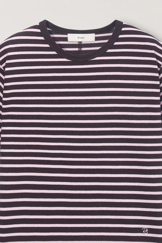 UNISEX STRIPED T-SHIRT BROWN PINK