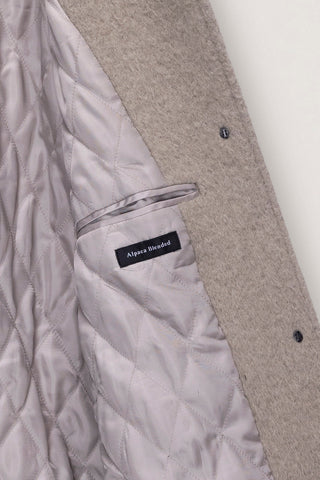 BELTED HALF COAT GREYISH BEIGE