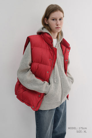 UNISEX GOOSE DOWN VEST RED