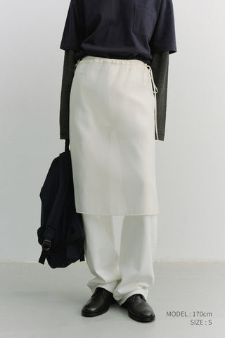 SEE-THROUGH LAYERING SKIRT IVORY