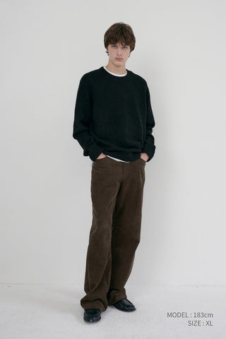 UNISEX SHAGGY DOG SWEATER BLACK