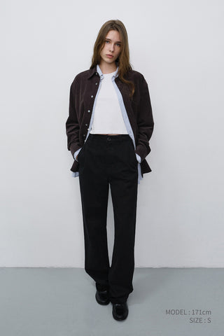 STRAIGHT CHINO SLACKS BLACK