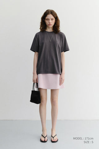 UNISEX GARMENT DYED T-SHIRT CHARCOAL GREY