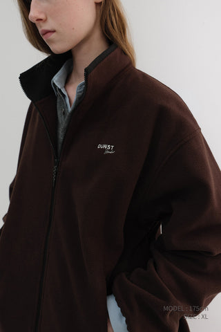 UNISEX ZIP-UP FLEECE SWEATSHIRT CHOCO BROWN