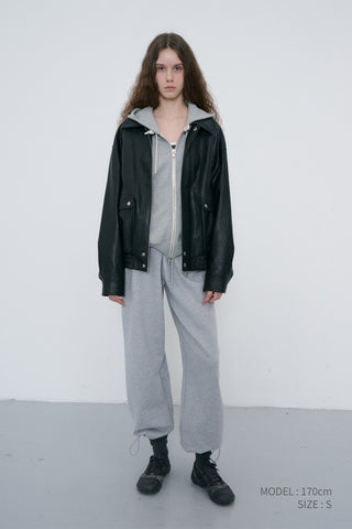 UNISEX STRAIGHT SWEATPANTS MELANGE GREY