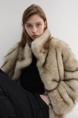 HALF FUR JACKET BEIGE