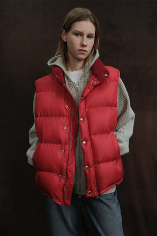 UNISEX GOOSE DOWN VEST RED