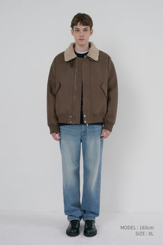 UNISEX VOLUME AVIATOR BLOUSON BROWN