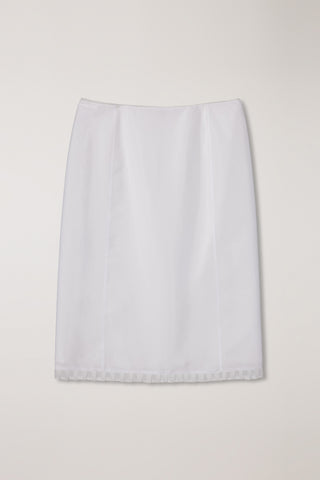 H-LINE LACED MIDI SKIRT WHITE