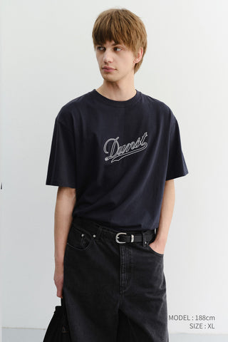 UNISEX CHAIN LOGO T-SHIRT NAVY