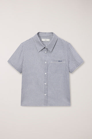 LACED CHECKED SHIRT BLUE CHECK