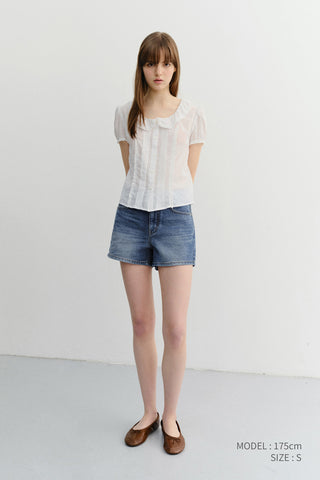 MINI DENIM SHORTS CLASSIC BLUE