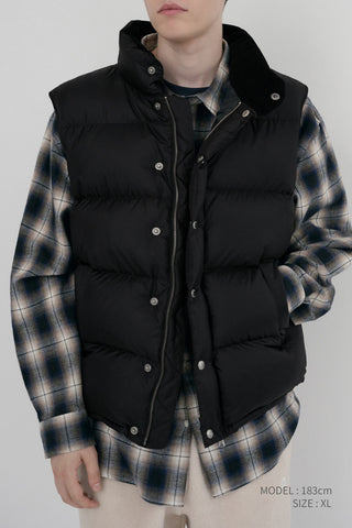 UNISEX GOOSE DOWN VEST BLACK